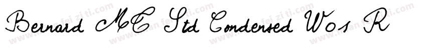 Bernard MT Std Condensed W01 Rg字体转换